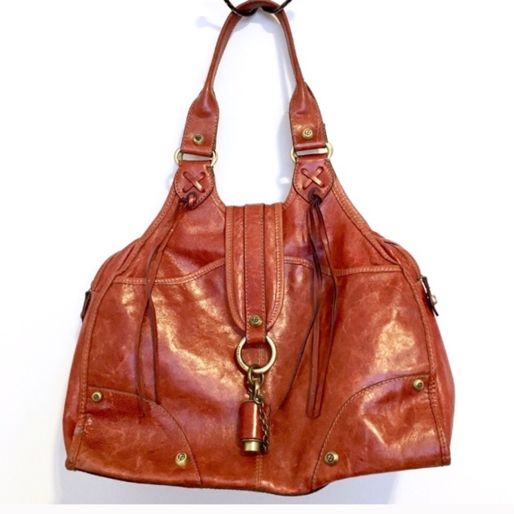 Francesco Biasia  Handbag cognac leather. Rare!